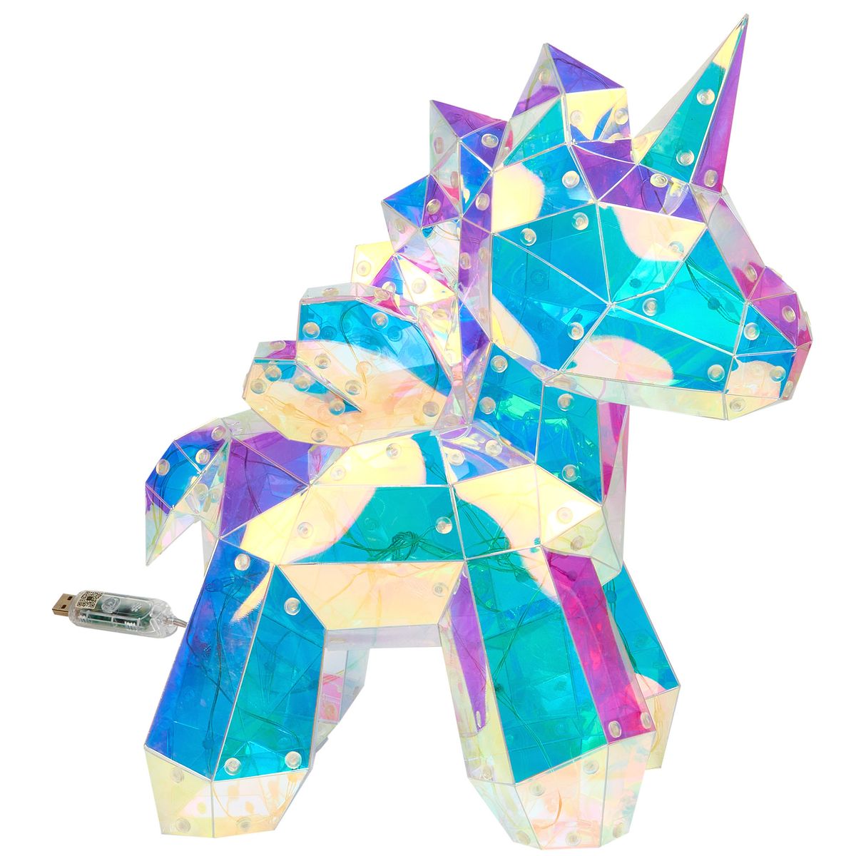фото светильник декоративный единорог с usb проводом 60 светодиодов rgb свет uniel uld-r503 usb/rgb unicorn | 220svet.ru
