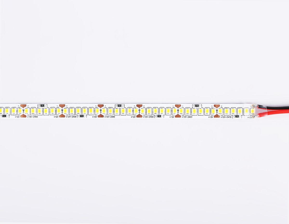 фото светодиодная лента теплый белый ambrella light 19,2w/m 240led/m 2835smd 3000к 5m gs1501 | 220svet.ru
