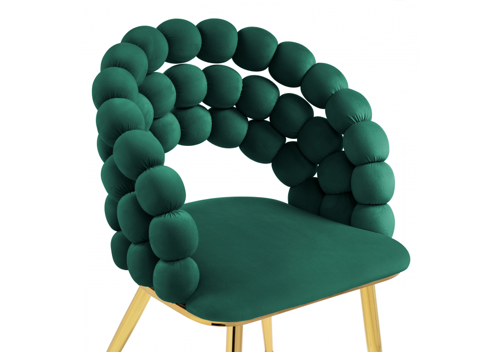 фото стул на металлокаркасе woodville ball green / gold 15763 | 220svet.ru