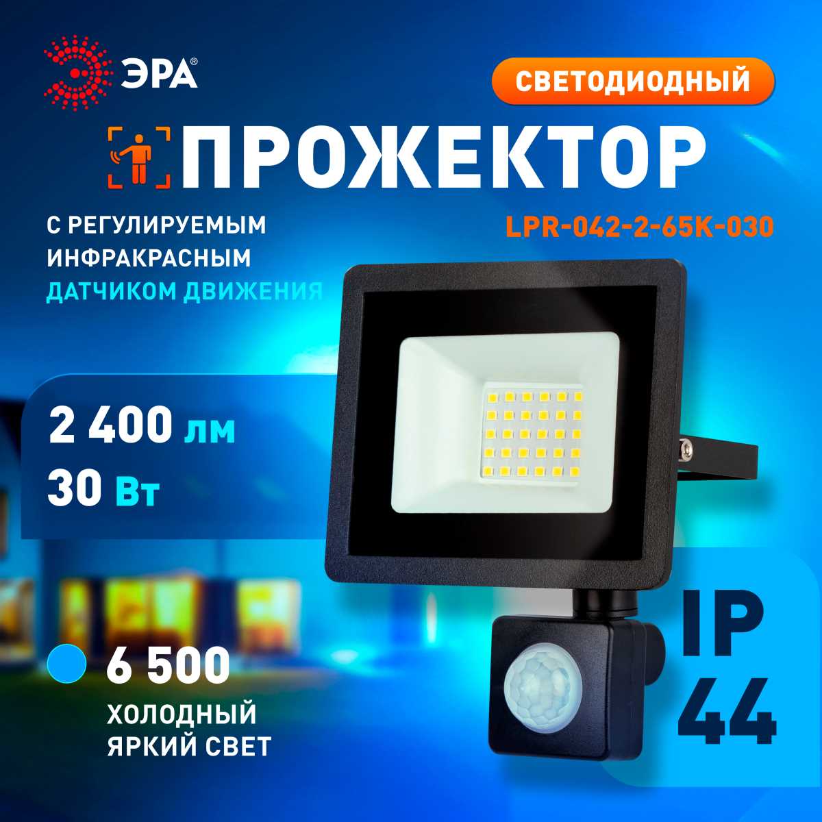 фото прожектор светодиодный уличный эра lpr-042-2-65k-030 б0064234 | 220svet.ru