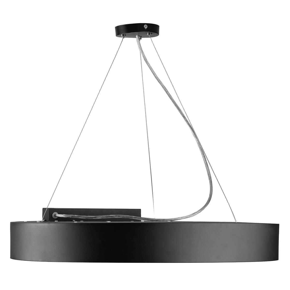 фото подвесной светодиодный cветильник geometria эра ring spo-134-b-40k-056 56вт 4000к черный б0050565 | 220svet.ru