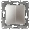 Миниатюра фото переключатель двухклавишный эра 12 10ax 250v 12-1106-04 б0014666 | 220svet.ru