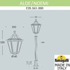 Миниатюра фото садово-парковый фонарь fumagalli aloe.r/noemi e35.163.000.vyh27 | 220svet.ru