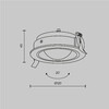 Миниатюра фото встраиваемый светодиодный светильник maytoni lens dl105-12w4k-w | 220svet.ru