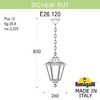 Миниатюра фото подвесной уличный светильник fumagalli sichem/rut e26.120.000.wye27 | 220svet.ru