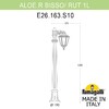 Миниатюра фото садовый светильник-столбик fumagalli aloe`.r bisso/rut 1l e26.163.s10.wye27 | 220svet.ru