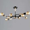 Миниатюра фото люстра reluce 10070-0.3-08 bk+wood | 220svet.ru
