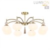 Миниатюра фото потолочная люстра lumion gloriya 8272/8c латунь | 220svet.ru