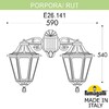 Миниатюра фото светильник уличный настенный fumagalli porpora/rut dn e26.141.000.axe27dn | 220svet.ru