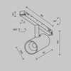 Миниатюра фото трековый низковольтный светильник maytoni focus led exility x tr243-5w3k-b | 220svet.ru