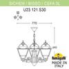 Миниатюра фото подвесной уличный светильник fumagalli sichem/cefa 3l u23.120.s30.vxe27 | 220svet.ru