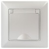 Миниатюра фото розетка эра intro solo schuko 2p+e 16a 250v с крышкой перламутровый 4-203-06 б0053662 | 220svet.ru