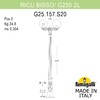Миниатюра фото садово-парковый фонарь fumagalli ricu bisso/g250 2l g25.157.s20.vze27 | 220svet.ru