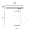Миниатюра фото трековый трехфазный светильник 15w lightstar alta base a5137triac | 220svet.ru