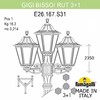 Миниатюра фото садово-парковый фонарь fumagalli gigi bisso/rut 3+1 e26.156.s31.bxe27 | 220svet.ru