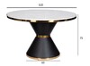 Миниатюра фото стол обеденный иск.мрам garda decor bianca 76ar-dt813 | 220svet.ru