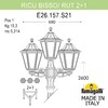 Миниатюра фото садово-парковый фонарь fumagalli ricu bisso/rut 2+1 e26.157.s21.bye27 | 220svet.ru