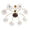 Миниатюра фото потолочная люстра на штанге lumion larina 8323/8c латунь/коричневый | 220svet.ru