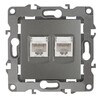 Миниатюра фото розетка информационная 2xrj45 эра 12 12-3108-12 б0019354 | 220svet.ru