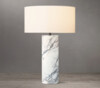 Миниатюра фото настольная лампа delight collection 5003t white marble | 220svet.ru