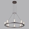 Миниатюра фото подвесная люстра светодиодная odeon light defance 7143/55l черный | 220svet.ru