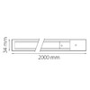 Миниатюра фото шинопровод однофазный 2м lightstar barra 502028-t | 220svet.ru
