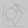 Миниатюра фото настенный светильник maytoni cubeo mod445wl-01bs | 220svet.ru
