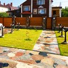 Миниатюра фото садовый светильник-столбик наклонный fumagalli gabri remi/lucia 2l 1r3.613.x20.aye27 | 220svet.ru