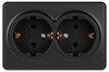 Миниатюра фото розетка эра эксперт 11-2205-05 двойная с заземлением 2х2p+e schuko ip20 16a-250в оу антрацит б0063047 | 220svet.ru