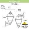 Миниатюра фото светильник уличный настенный fumagalli bisso/cefa u23.131.000.vxe27 | 220svet.ru
