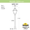 Миниатюра фото садовый светильник-столбик fumagalli mizar.r/cefa u23.151.000.axe27 | 220svet.ru