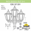 Миниатюра фото садово-парковый фонарь fumagalli ricu bisso/rut 3+1 e26.157.s31.wye27 | 220svet.ru