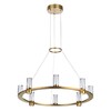 Миниатюра фото подвесная люстра светодиодная odeon light defance 7144/55l бронзовый | 220svet.ru