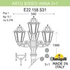 Миниатюра фото садово-парковый фонарь fumagalli artu bisso/anna 3+1 e22.158.s31.vye27 | 220svet.ru