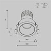 Миниатюра фото встраиваемый светильник maytoni dip dl123-10w-3k-b | 220svet.ru
