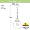 Миниатюра фото подвесной уличный светильник fumagalli sichem/g250. g25.120.000.wzf1r | 220svet.ru