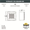 Миниатюра фото светильник для подсветки лестниц накладной fumagalli extraleti 100 square-gr 3s2.000.000.lyg1l | 220svet.ru