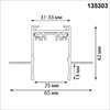 Миниатюра фото шинопровод встраиваемый гкл novotech vector 135303 черный | 220svet.ru