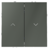 Миниатюра фото выключатель встраиваемый для жалюзи 10а voltum s70 vls020706 (титан) | 220svet.ru