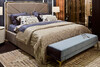 Миниатюра фото кровать двухспальная велюр серый 200*220*146см garda decor 102an-kro-3180-ser | 220svet.ru