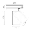 Миниатюра фото трековый трехфазный светильник 24w lightstar alta base a5236triac | 220svet.ru
