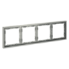 Миниатюра фото рамка пластиковая на 4 поста voltum s70 vls100405 (сталь) | 220svet.ru