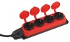 Миниатюра фото удлинитель силовой эра uk-4e-3x1,5-20m-ip44(kg) с заземлением 4 розетки каучук 20м кг 3х1,5мм2 ip44 б0057587 | 220svet.ru