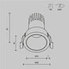 Миниатюра фото встраиваемый светильник светодиодный maytoni dip dl116-10w-3k-b | 220svet.ru