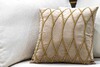 Миниатюра фото подушка с бисером силуэт бежевая 45*45см garda decor 70sw-11123 | 220svet.ru