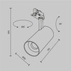 Миниатюра фото трековый трехфазный светильник maytoni focus led trinity tr197-3-40wcct-m-b | 220svet.ru