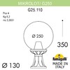 Миниатюра фото ландшафтный фонарь fumagalli microlot/g250. g25.110.000.wze27 | 220svet.ru