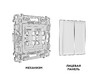 Миниатюра фото двух клавишный выключатель перекрестный 10a-250v ambrella volt quant alfa ma503030 | 220svet.ru