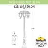 Миниатюра фото садово-парковый фонарь fumagalli ricu bisso/rut 3l dn e26.157.s30.wye27dn | 220svet.ru