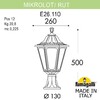 Миниатюра фото ландшафтный фонарь fumagalli mikrolot/rut e26.110.000.bye27 | 220svet.ru